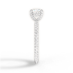 Madeline Cushion Cut Lab Grown Diamond Platinum Engagement Ring - View 2