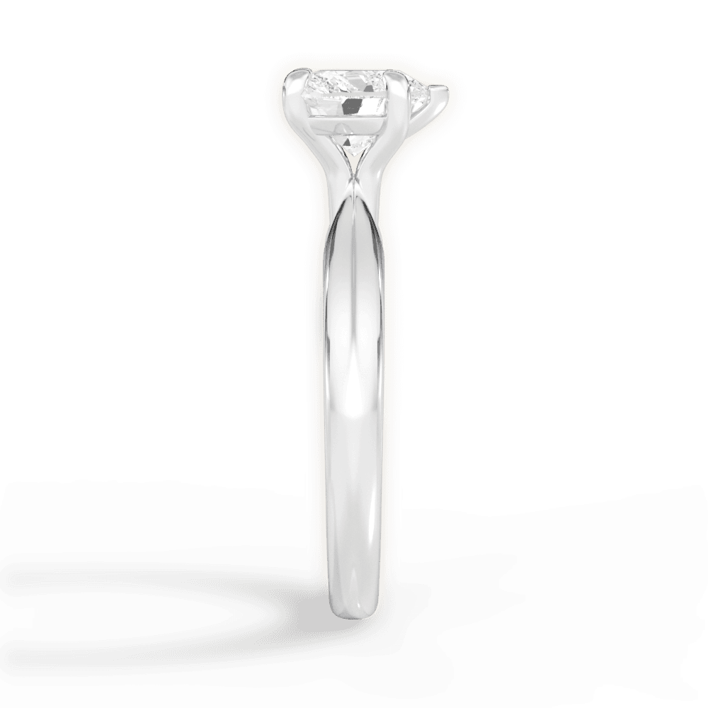 Aria Heart Cut Lab Grown Diamond 18Kt White Gold Engagement Ring - View 3