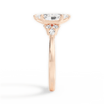 Cynthia Marquise Cut Lab Grown Diamond 18Kt Rose Gold Engagement Ring - View 3