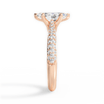 Kira Marquise Cut Lab Grown Diamond 18Kt Rose Gold Engagement Ring - View 3