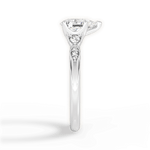 Cassie Pear Cut Lab Grown Diamond Platinum Engagement Ring - View 3