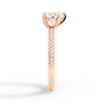 Helen Heart Cut Lab Grown Diamond 18Kt Rose Gold Engagement Ring - View 3