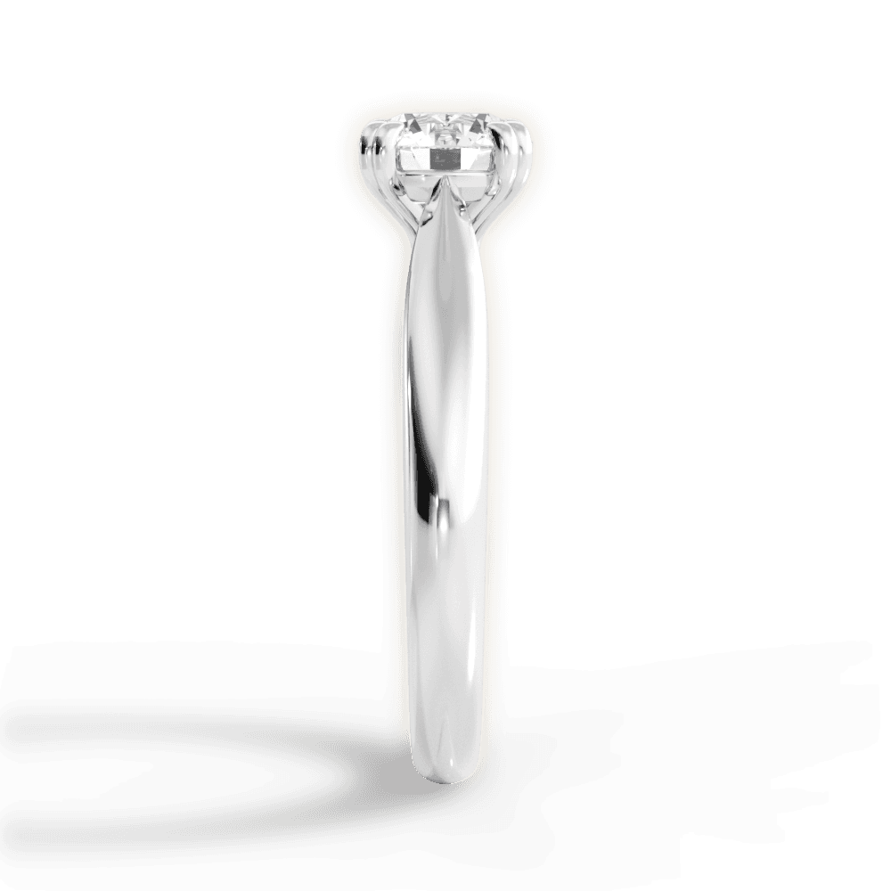 Camila Round Cut Lab Grown Diamond 18Kt White Gold Engagement Ring - View 2