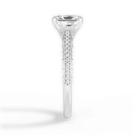 Caroline Radiant Cut Lab Grown Diamond Platinum Engagement Ring - View 4