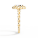 Belinda Radiant Cut Lab Grown Diamond 18Kt Yellow Gold Engagement Ring - View 3