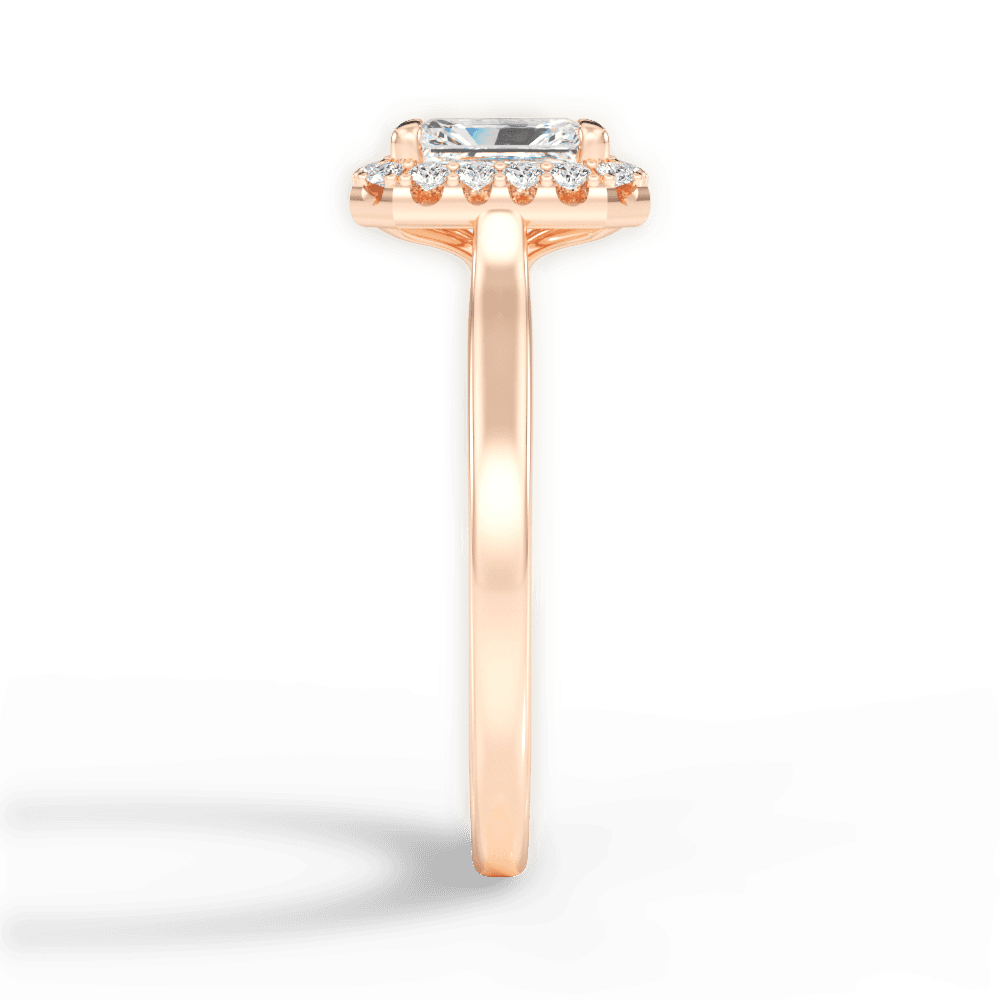 Fiona Radiant Cut Lab Grown Diamond 18Kt Rose Gold Engagement Ring - View 2