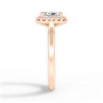 Fiona Radiant Cut Lab Grown Diamond 18Kt Rose Gold Engagement Ring - View 2