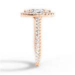 Kim Marquise Cut Lab Grown Diamond 18Kt Rose Gold Engagement Ring - View 4