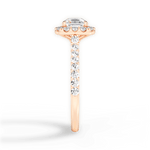 Ingrid Asscher Cut Lab Grown Diamond 18Kt Rose Gold Engagement Ring - View 3