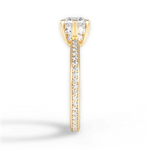 Louise Round Cut Lab Grown Diamond 18Kt Yellow Gold Engagement Ring - View 3