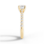 Dana Asscher Cut Lab Grown Diamond 18Kt Yellow Gold Engagement Ring - View 4