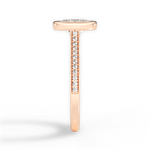 Deanna Oval Cut Lab Grown Diamond 18Kt Rose Gold Engagement Ring - View 3