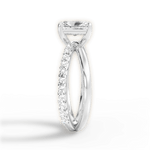 Jennifer Radiant Cut Lab Grown Diamond 14Kt White Gold Engagement Ring - View 4