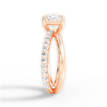 Jennifer Princess Cut Lab Grown Diamond 18Kt Rose Gold Engagement Ring - View 4