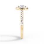 Kathleen Round Cut Lab Grown Diamond 18Kt Yellow Gold Engagement Ring - View 4