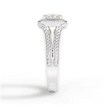 Mackenzie Princess Cut Lab Grown Diamond 18Kt White Gold Engagement Ring - View 4