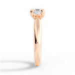 Gillian Asscher Cut Lab Grown Diamond 18Kt Rose Gold Engagement Ring - View 4