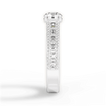 Lynn Round Cut Lab Grown Diamond Platinum Engagement Ring - View 2