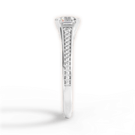 Delia Asscher Cut Lab Grown Diamond 14Kt White Gold Engagement Ring - View 4