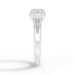 Carol Round Cut Lab Grown Diamond Platinum Engagement Ring - View 4