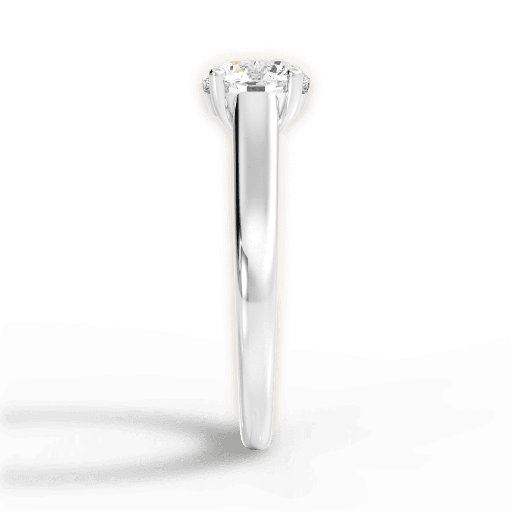 Ariana Round Cut Lab Grown Diamond Platinum Engagement Ring - View 2