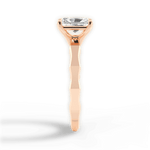 Aaliyah Radiant Cut Lab Grown Diamond 18Kt Rose Gold Engagement Ring - View 2