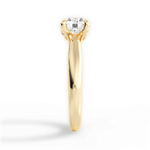 Dolores Round Cut Lab Grown Diamond 18Kt Yellow Gold Engagement Ring - View 3