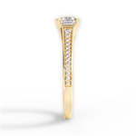 Delia Asscher Cut Lab Grown Diamond 18Kt Yellow Gold Engagement Ring - View 4