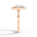 Julie Pear Cut Lab Grown Diamond 18Kt Rose Gold Engagement Ring - View 3