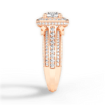 Madison Round Cut Lab Grown Diamond 18Kt Rose Gold Engagement Ring - View 3