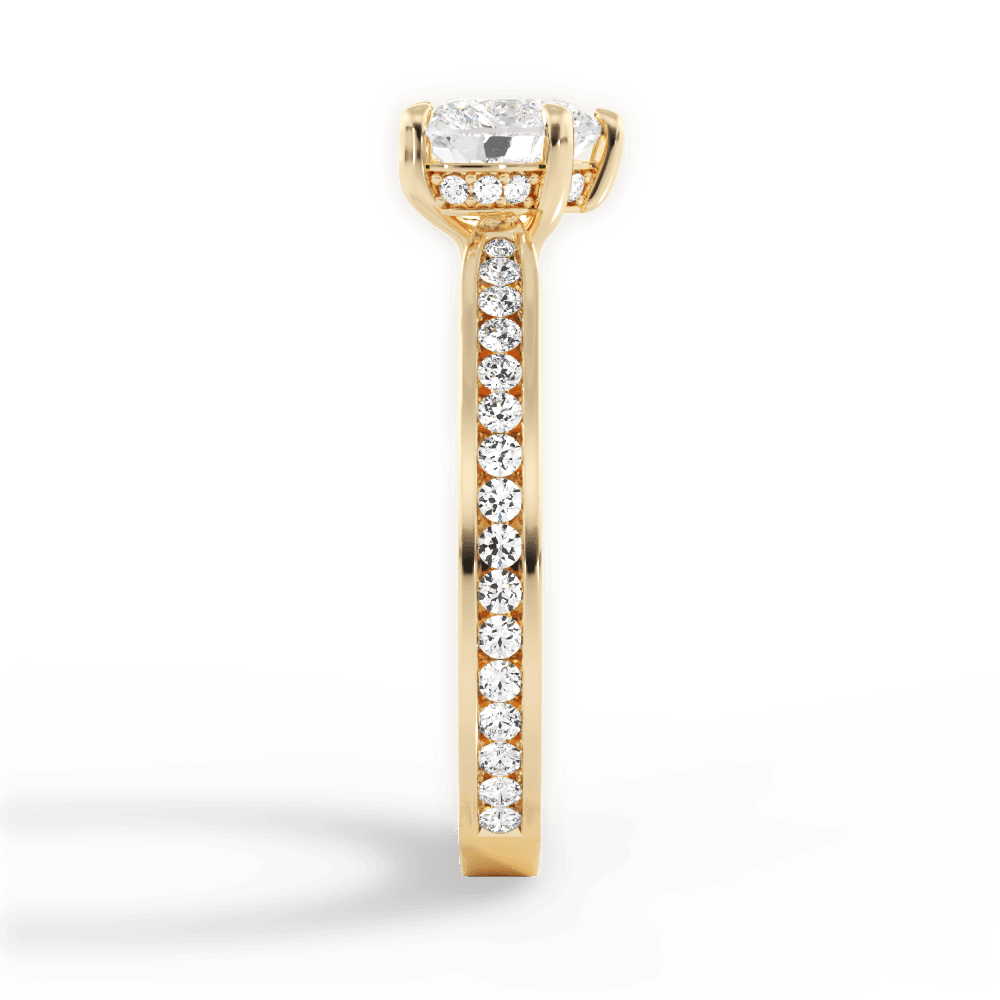 Katelyn Heart Cut Lab Grown Diamond 18Kt Yellow Gold Engagement Ring - View 3