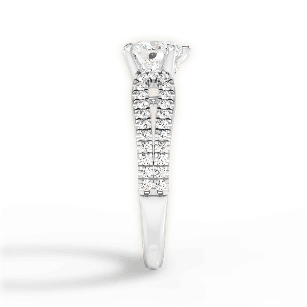 Jessica Heart Cut Lab Grown Diamond Platinum Engagement Ring - View 4
