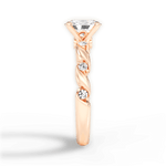 Emma Oval Cut Lab Grown Diamond 18Kt Rose Gold Engagement Ring - View 4