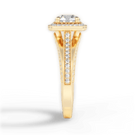 Lillian Round Cut Lab Grown Diamond 18Kt Yellow Gold Engagement Ring - View 3