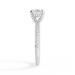 Lisa Asscher Cut Lab Grown Diamond 18Kt White Gold Engagement Ring - View 4