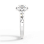 Lacey Asscher Cut Lab Grown Diamond Platinum Engagement Ring - View 4