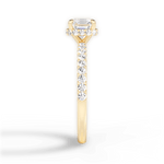 Isabella Asscher Cut Lab Grown Diamond 18Kt Yellow Gold Engagement Ring - View 4