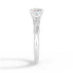 Charlotte Asscher Cut Lab Grown Diamond 14Kt White Gold Engagement Ring - View 4