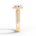 Jocelyn Oval Cut Lab Grown Diamond 18Kt Yellow Gold Engagement Ring - View 3