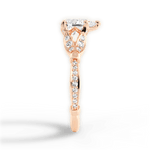 Geraldine Pear Cut Lab Grown Diamond 18Kt Rose Gold Engagement Ring - View 3