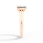 Diana Emerald Cut Lab Grown Diamond 18Kt Rose Gold Engagement Ring - View 2