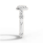 Erica Heart Cut Lab Grown Diamond Platinum Engagement Ring - View 4