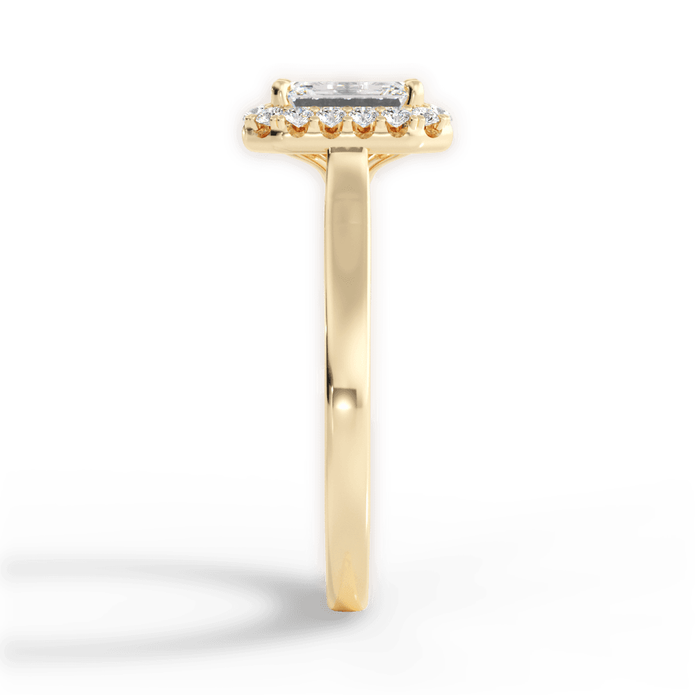 Fiona Emerald Cut Lab Grown Diamond 18Kt Yellow Gold Engagement Ring - View 3
