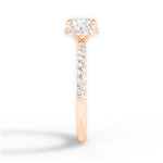 Isabella Cushion Cut Lab Grown Diamond 18Kt Rose Gold Engagement Ring - View 2