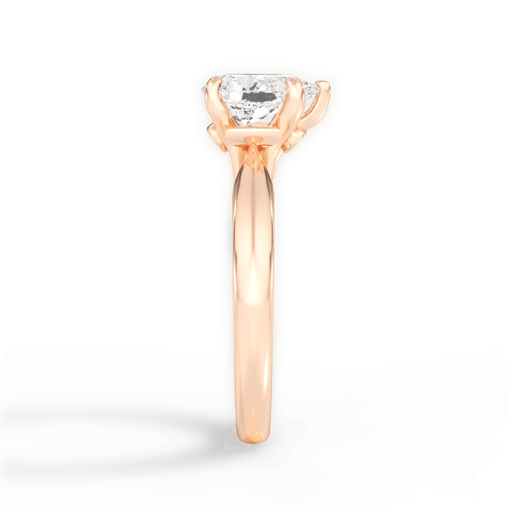Diana Pear Cut Lab Grown Diamond 18Kt Rose Gold Engagement Ring - View 3