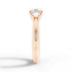 Dorothy Asscher Cut Lab Grown Diamond 18Kt Rose Gold Engagement Ring - View 2