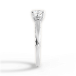 Annette Cushion Cut Lab Grown Diamond Platinum Engagement Ring - View 4