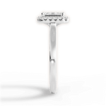 Fiona Emerald Cut Lab Grown Diamond 18Kt White Gold Engagement Ring - View 4