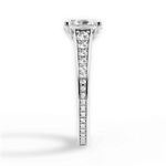 Leslie Radiant Cut Lab Grown Diamond 18Kt White Gold Engagement Ring - View 3