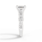 Justine Emerald Cut Lab Grown Diamond 18Kt White Gold Engagement Ring - View 2